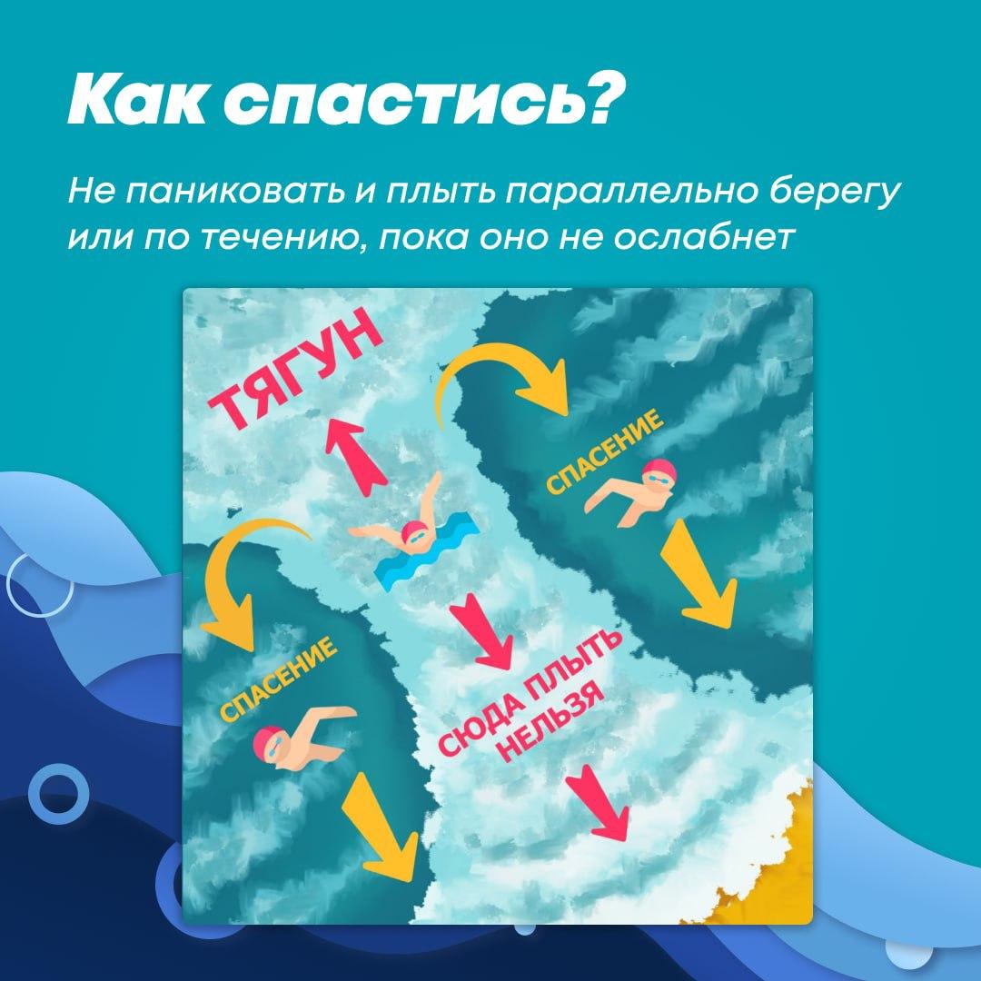 В карточках рассказываем, чем опасно отбойное течение на Балтике и как выплыть, если попали в него.