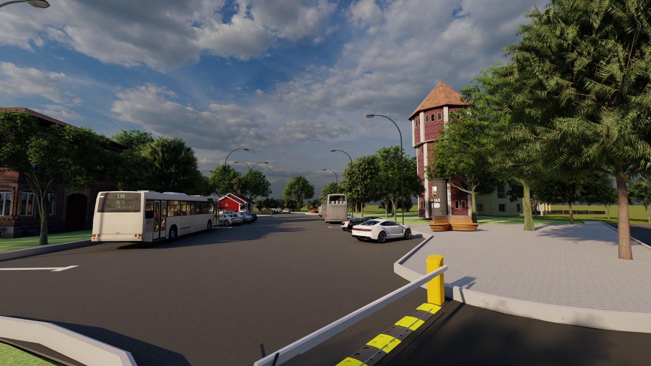 В Янтарном будет благоустроена парковка для туристических автобусов и автомобилей на улице Железнодорожной.